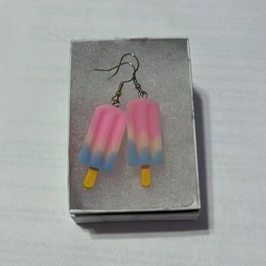 (Free with purchase) Pink Popsicle earrings